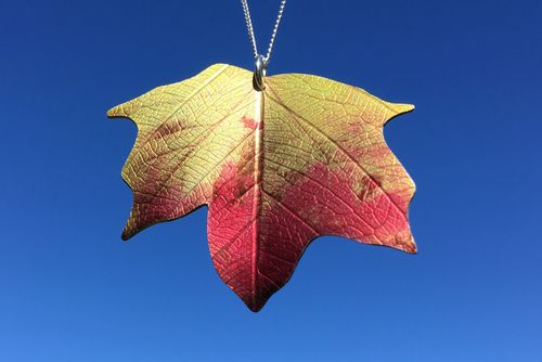 Ditton autumn Maple leaf necklace by Photofinish Jewellery